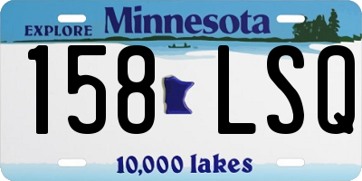 MN license plate 158LSQ