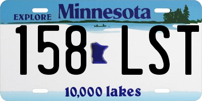 MN license plate 158LST