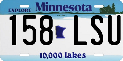 MN license plate 158LSU