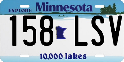 MN license plate 158LSV