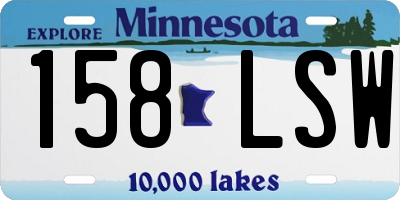 MN license plate 158LSW