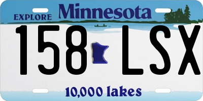MN license plate 158LSX