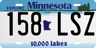 MN license plate 158LSZ