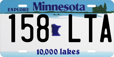 MN license plate 158LTA