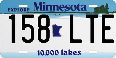 MN license plate 158LTE