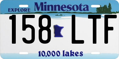 MN license plate 158LTF
