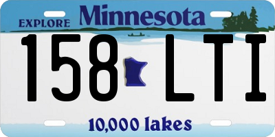 MN license plate 158LTI
