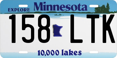 MN license plate 158LTK