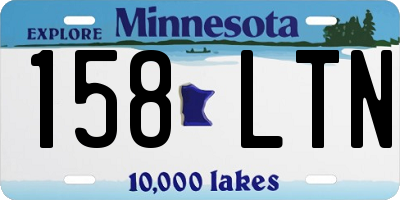 MN license plate 158LTN