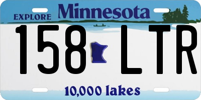 MN license plate 158LTR