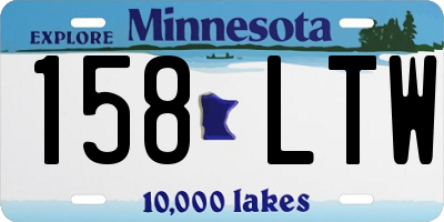 MN license plate 158LTW