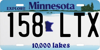 MN license plate 158LTX