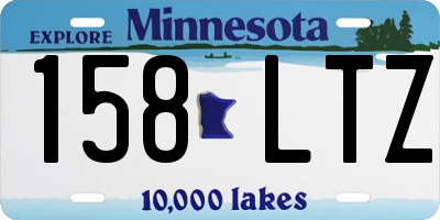 MN license plate 158LTZ