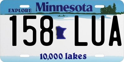MN license plate 158LUA