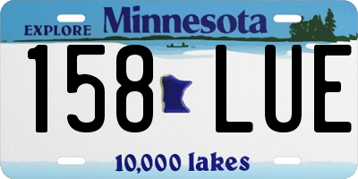 MN license plate 158LUE