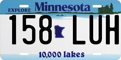 MN license plate 158LUH