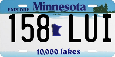 MN license plate 158LUI