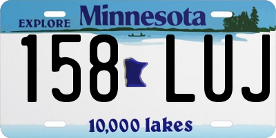 MN license plate 158LUJ