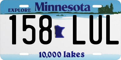 MN license plate 158LUL