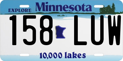MN license plate 158LUW