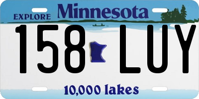 MN license plate 158LUY
