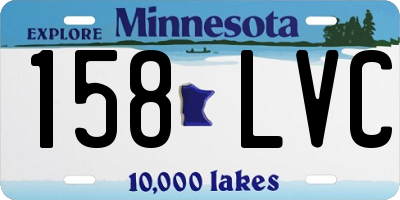 MN license plate 158LVC