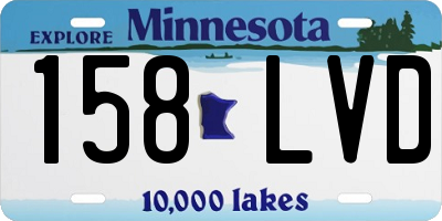 MN license plate 158LVD