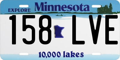 MN license plate 158LVE