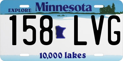 MN license plate 158LVG