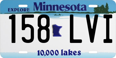 MN license plate 158LVI