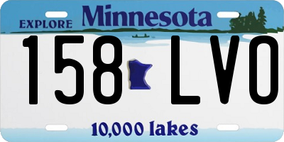MN license plate 158LVO