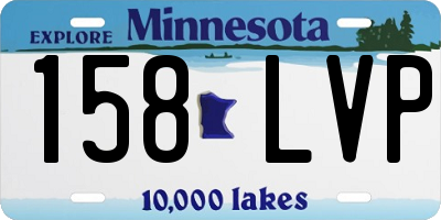 MN license plate 158LVP