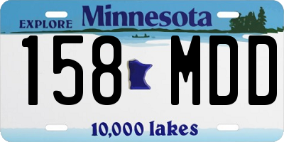 MN license plate 158MDD