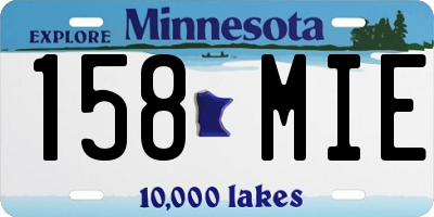 MN license plate 158MIE