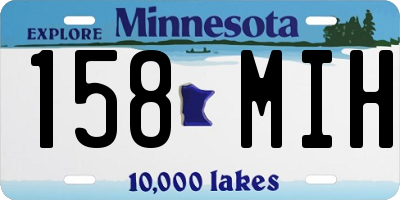 MN license plate 158MIH