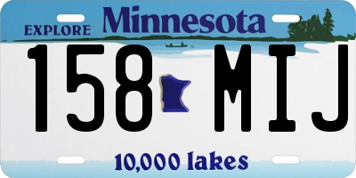 MN license plate 158MIJ
