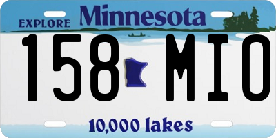 MN license plate 158MIO