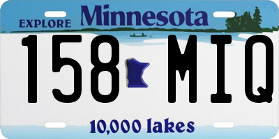 MN license plate 158MIQ