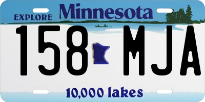 MN license plate 158MJA