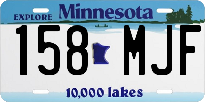 MN license plate 158MJF