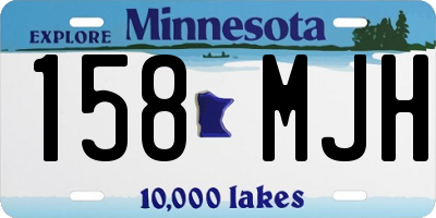 MN license plate 158MJH