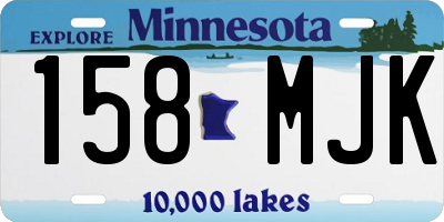 MN license plate 158MJK