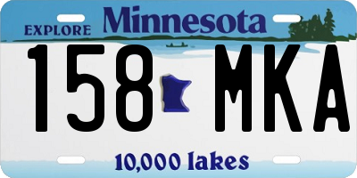 MN license plate 158MKA