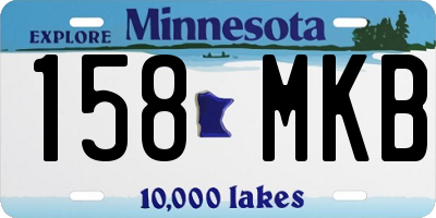 MN license plate 158MKB