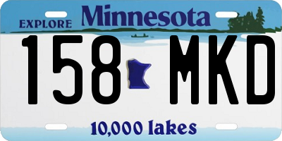 MN license plate 158MKD