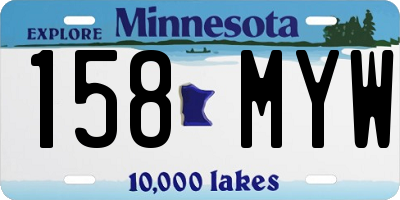 MN license plate 158MYW