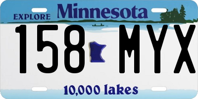 MN license plate 158MYX