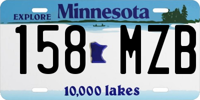 MN license plate 158MZB