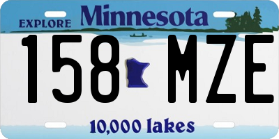 MN license plate 158MZE