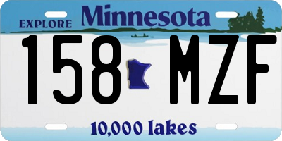 MN license plate 158MZF